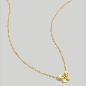 🆕🦋 Madewell Butterfly Pendant Necklace NWT New! Gold Tone
